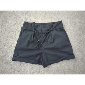 Banana Republic Shorts Womens 14 High Waist‎ Belted Cuffed Black